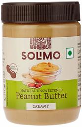 Amazon Brand - Solimo Natural Unsweetened Peanut Butter , Creamy , 500 g