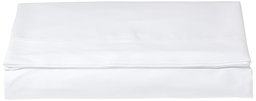 AmazonBasics Drap plane en microfibre, 180 x 290 + 10 cm - Blanc (Blanc Brillant)