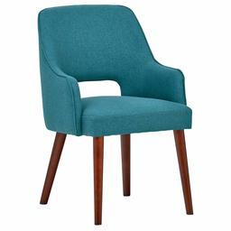 Rivet Malida Mid-Century Modern Open Back Kitchen Dining Room Accent Chair, 33