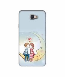 Amazon Brand - Solimo Designer Couple Sitting On Moon 3D Printed Hard Back Case Mobile Cover for Samsung Galaxy J5 Prime