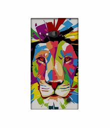 Amazon Brand - Solimo Designer Lion Multicolor Vector 3D Printed Hard Back Case Mobile Cover for Nokia Lumia 730