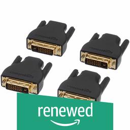 (Renewed) AmazonBasics HDMI to DVI-D Adapter - 4-Pack (Black)