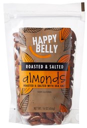 Happy Belly Roasted & Salted California Almonds, 16 oz