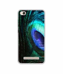 Amazon Brand - Solimo Designer Peacock Feather UV Printed Soft Back Case Mobile Cover for Mi Redmi 4A