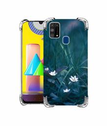 Amazon Brand - Solimo Designer White Flower UV Printed Soft Back Case Mobile Cover for Samsung Galaxy M31