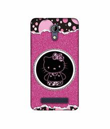 Amazon Brand - Solimo Designer Kitty with Glitter UV Printed Soft Back Case Mobile Cover for Micromax Bharat 2 Q402