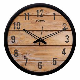 Amazon Brand - Solimo 12-inch Wall Clock - Desginer (Silent Movement, Black Frame), SC-1030