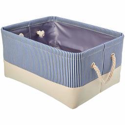 AmazonBasics Fabric Storage Basket Container with Rope Handles, Set of 2, Medium