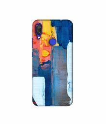 Amazon Brand - Solimo Designer Canvas with Blue Paint 3D Printed Hard Back Case Mobile Cover for Xiaomi Redmi Note 7 Pro