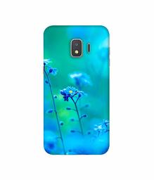 Amazon Brand - Solimo Designer Blue Flower 3D Printed Hard Back Case Mobile Cover for Samsung Galaxy J2 Core