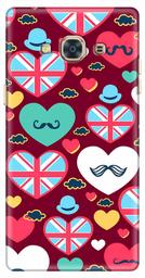 Amazon Brand - Solimo Designer Cute Love Red Pattern Design 3D Printed Hard Back Case Mobile Cover for Samsung Galaxy J3 Pro