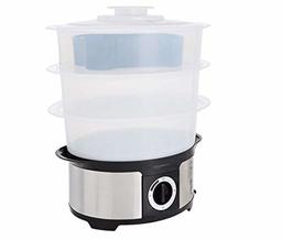 AmazonBasics 3-Tier Food Steamer with 75-Minute Timer