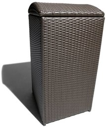 Strathwood Camano All-Weather Wicker Trash Can