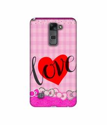 Amazon Brand - Solimo Designer Love Print On Cloth Pattern 3D Printed Hard Back Case Mobile Cover for LG Stylus 2