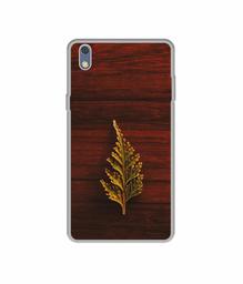 Amazon Brand - Solimo Designer Leaf on Wood UV Printed Soft Back Case Mobile Cover for Lyf Water 8