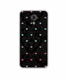 Amazon Brand - Solimo Designer Heart Texture UV Printed Soft Back Case Mobile Cover for Micromax Yu Yureka Black