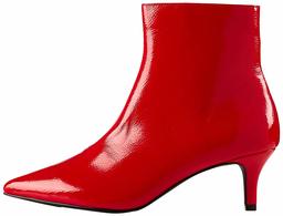 Amazon Brand - find. Kitten Heel Ankle Boots, Rot Red), US 7.5