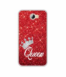Amazon Brand - Solimo Designer Queen On Red Glitter UV Printed Soft Back Case Mobile Cover for Huawei Honor Bee 4G