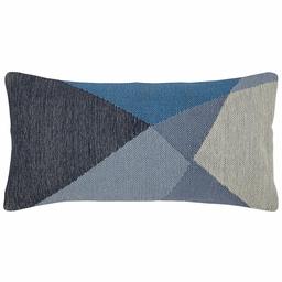 Amazon Brand – Rivet Modern Geometric Throw Pillow - 12 x 24 Inch, Blue