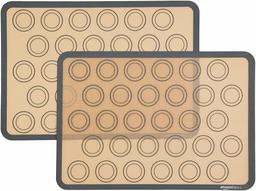 AmazonBasics Lot de 2 tapis de cuisson en silicone pour macarons