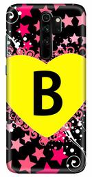 Amazon Brand - Solimo Designer Heart Pattern Alphabet-B 3D Printed Hard Back Case Mobile Cover for Xiaomi Redmi Note 8 Pro