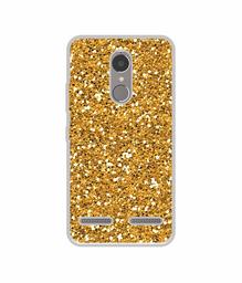 Amazon Brand - Solimo Designer Golden Sparkle UV Printed Soft Back Case Mobile Cover for Lenovo K6 Power