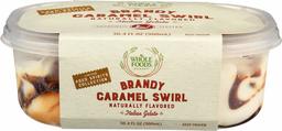 WHOLE FOODS MARKET Brandy Caramel with Caramel Swirl Italian Gelato, 30.4 FZ