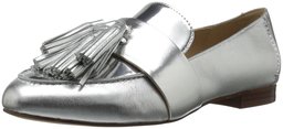 The Fix Women's Fabiana Tassel Penny Loafer, Silver/Metallic, 9.5 M US