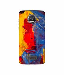 Amazon Brand - Solimo Designer Yellow and Dark Blue Canvas 3D Printed Hard Back Case Mobile Cover for Moto Z2 Play