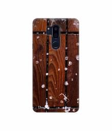 Amazon Brand - Solimo Designer Wood with Snow 3D Printed Hard Back Case Mobile Cover for LG G7 ThinQ