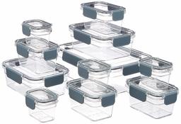 AmazonBasics Tritan 22 Piece Locking Food Storage Container - Clear