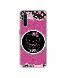 Amazon Brand - Solimo Designer Kitty with Glitter UV Printed Soft Back Case Mobile Cover for Oppo F15