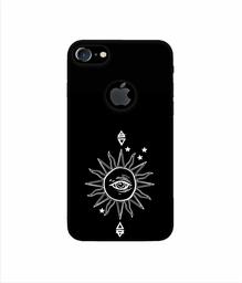 Amazon Brand - Solimo Designer Sun 3D Printed Hard Back Case Mobile Cover for Apple iPhone 7 (with Logo Cut)