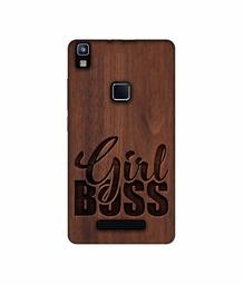 Amazon Brand - Solimo Designer Girl Boss On Wood UV Printed Soft Back Case Mobile Cover for Lava Z80