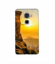 Amazon Brand - Solimo Designer Mountan Side Sun View 3D Printed Hard Back Case Mobile Cover for LeTV Le 2