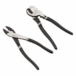 AmazonBasics - Kit di pinze per riparazione elettrica con tagliacavi da 25,4 cm, pinza crimpatrice da 9,5 cm e guaina in nylon resistente