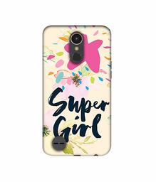 Amazon Brand - Solimo Designer Super Girl 3D Printed Hard Back Case Mobile Cover for LG K10 (2017)