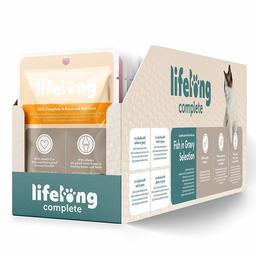 Lifelong - Cat Food Fish (cod, Salmon, Trout, White Fish) in Gravy 24x100g (24 Pouches)