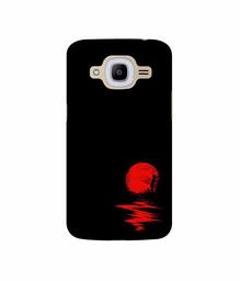 Amazon Brand - Solimo Designer Red Moon UV Printed Soft Back Case Mobile Cover for Samsung Galaxy J2 (2016)