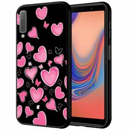 Amazon Brand - Solimo Designer Hearts Printed Hard Back Case Mobile Cover for Samsung Galaxy A7 (2018) (D246)