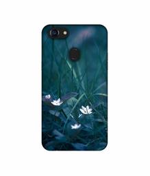 Amazon Brand - Solimo Designer White Flower UV Printed Soft Back Case Mobile Cover for Oppo F5