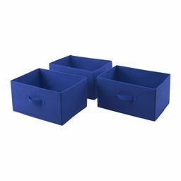 AmazonBasics Fabric 3-Drawer Storage Organizer - Replacement Drawers, Royal Blue (Renewed)