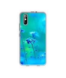 Amazon Brand - Solimo Designer Blue Flower UV Printed Soft Back Case Mobile Cover for iKall K200