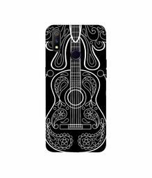 Amazon Brand - Solimo Designer White Gitar On Black 3D Printed Hard Back Case Mobile Cover for Realme 3 Pro