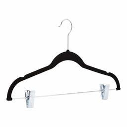 AmazonBasics Velvet Skirt Hangers with Clips, 50-Pack, Black