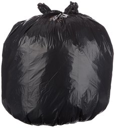 AmazonBasics 44 Gallon Trash Can Liner, 1.6 mil, Black, 150-Count