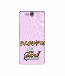 Amazon Brand - Solimo Designer Daddy's Girl in Glitter Pattern 3D Printed Hard Back Case Mobile Cover for Micromax Canvas Juice 3 Q392