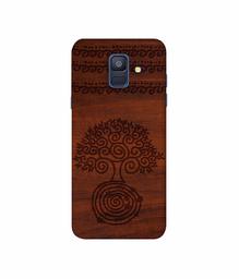 Amazon Brand - Solimo Designer Engraved Patten 3D Printed Hard Back Case Mobile Cover for Samsung Galaxy A6