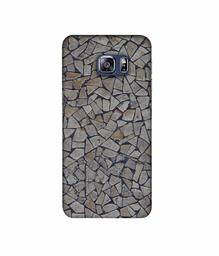 Amazon Brand - Solimo Designer Marble Pices 3D Printed Hard Back Case Mobile Cover for Samsung Galaxy S6 Edge Plus