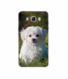 Amazon Brand - Solimo Designer White Dog 3D Printed Hard Back Case Mobile Cover for Samsung Galaxy J7 (2016)